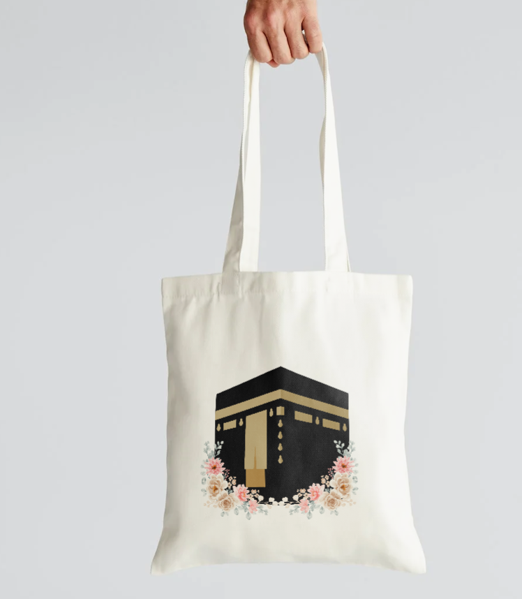 Tote bag Ka'ba fleurie 🌸